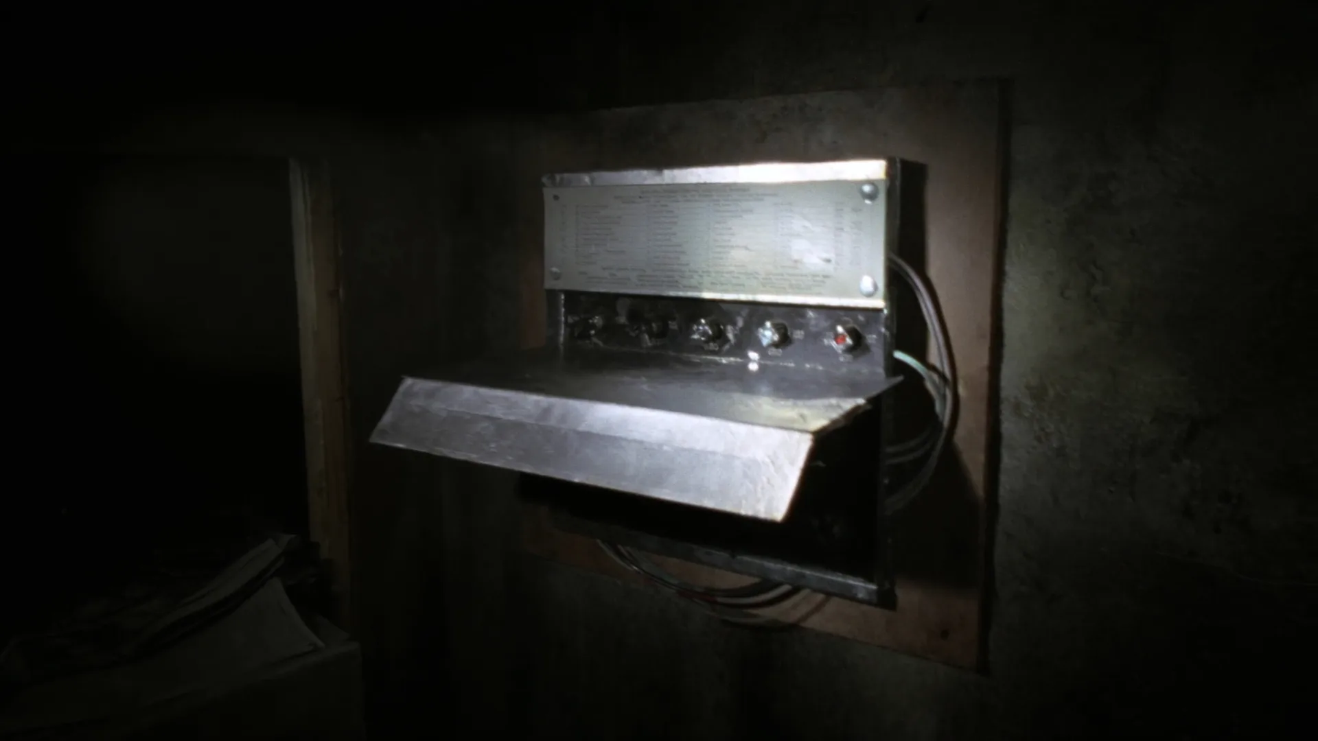 An open residential breaker panel with labelled circuits